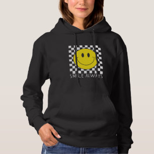 Pull À Capuche Sourire toujours mignon Jaune Joyeux visage souria