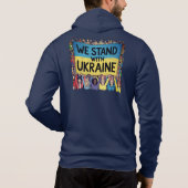 Pull À Capuche Soutenez l'Ukraine Crowd Design, Unité et Liberté (Dos)