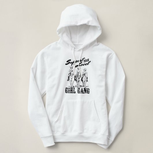 Pull À Capuche Soutenez votre groupe de filles local (Design devant)