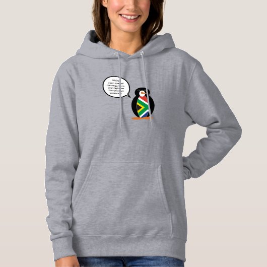 Pull À Capuche South Africa Wildlife Penguin Personalized Gift (Devant)