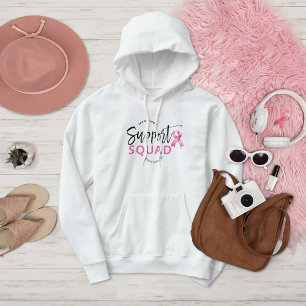 Pull À Capuche Soutien Squad Cancer du Sein Ruban rose