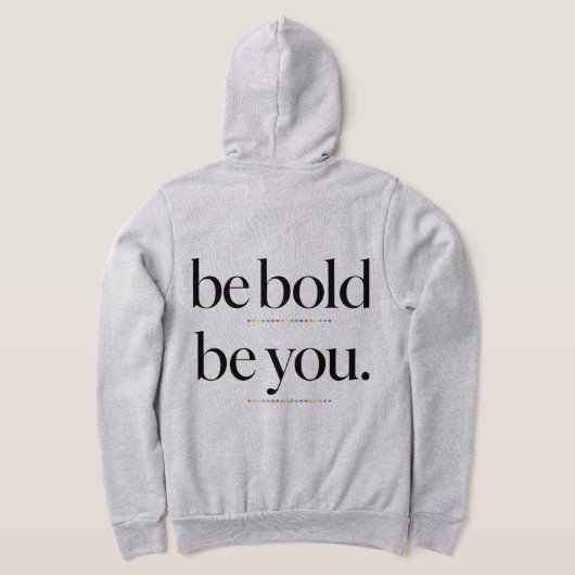 Pull À Capuche Soyez Audacieux Soyez Vous Typographie de déclarat (Couchage Retour)