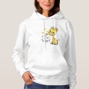 Pull À Capuche « Soyez heureux » « Petite girafe soleil » « Joie