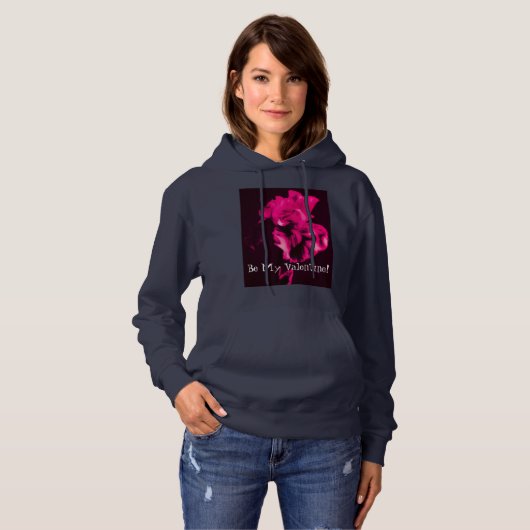 Pull À Capuche Soyez ma chemise Valentine Iris (Devant entier)