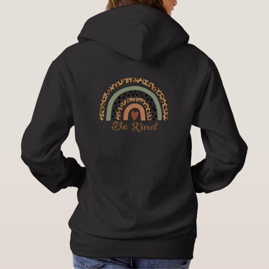Pull À Capuche Soyez un Empreinte de léopard Arc-en-ciel arrière (Dos)