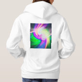 Pull À Capuche SPIRALFLUO - Psychédélique colorée moderne fractal (Dos)