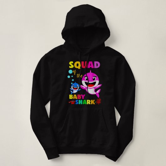Pull À Capuche Squad Shark Squad Shark Famille de requins Fête de (Design devant)