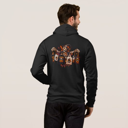 Pull À Capuche Squelette « Creepin' It Real » (Dos entier)