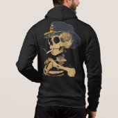 Pull À Capuche Squelette de Cow-boy Fumeur (Dos)