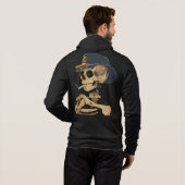Pull À Capuche Squelette de Cow-boy Fumeur (Dos entier)