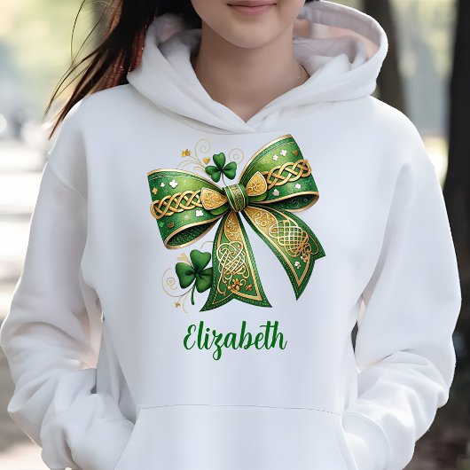 Pull À Capuche St. Patrick's Day Elegant Green Bow