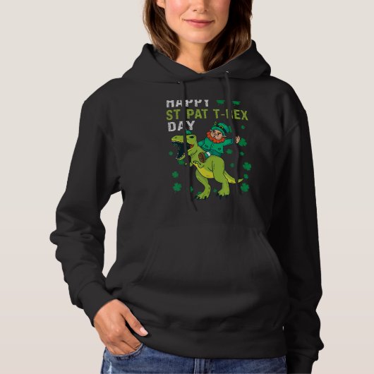 Pull À Capuche St Patrick's Day Luck Trex Four Leaf C Fairy (Devant)