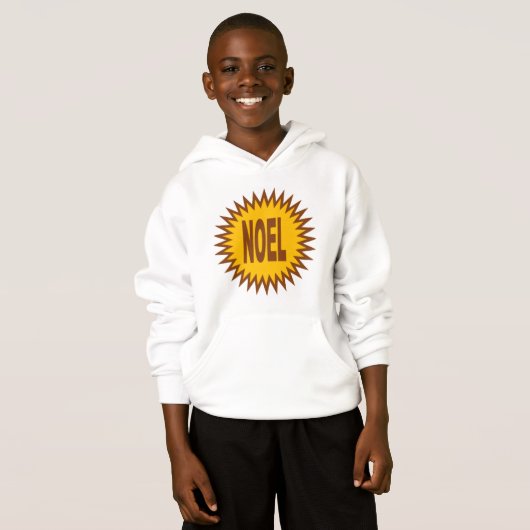 PULL A CAPUCHE STAR NOEL CHOCOLAT (Devant entier)
