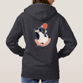 Pull À Capuche Stay Pawsitive Cute Tuxedo Cat Motivational Hoodie (Dos)
