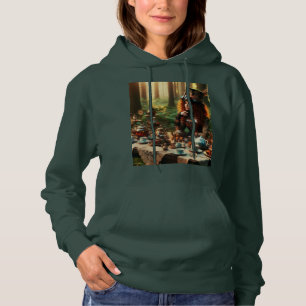 Pull À Capuche Steampunk Vintage Victorian Lady Mad Hatter