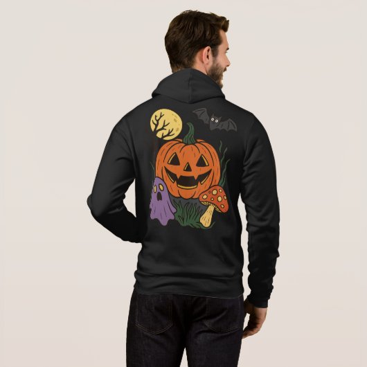 Pull À Capuche Sticker Halloween éffrayant (Dos entier)