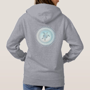 Pull À Capuche Style de plage de mandala de tortue de mer