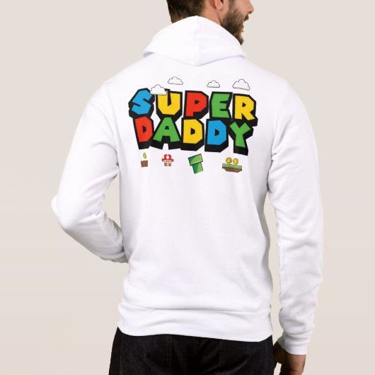 PULL À CAPUCHE STYLE SUPER DADDY MARIO (Dos)