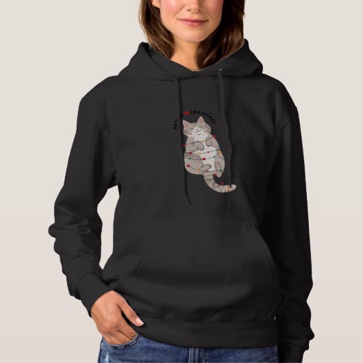 Pull À Capuche Sudadera con estampado de gato navideño (Devant)