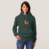 Pull À Capuche Sudadera de Llama Navideña (Devant entier)