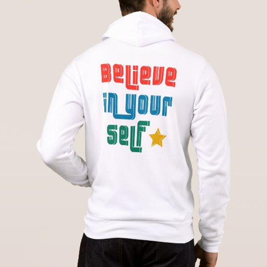 Pull À Capuche Sudadera Estrella y Frase Cree en Ti (Dos)