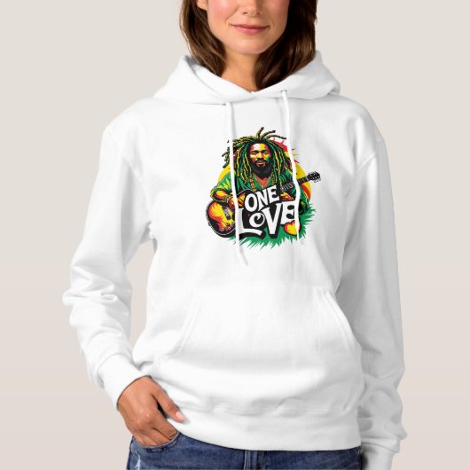 Pull À Capuche Sudadera One Love el Rey del Reggae (Devant)