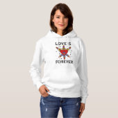 Pull À Capuche Sueter tatuaje neo tradicional love is forever (Devant entier)