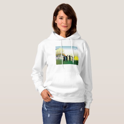 Pull À Capuche Sunrise Rainbow Children (Devant entier)