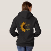 Pull À Capuche Sunshine en Progrès – Femme Demi Tournesol Mignon (Dos entier)