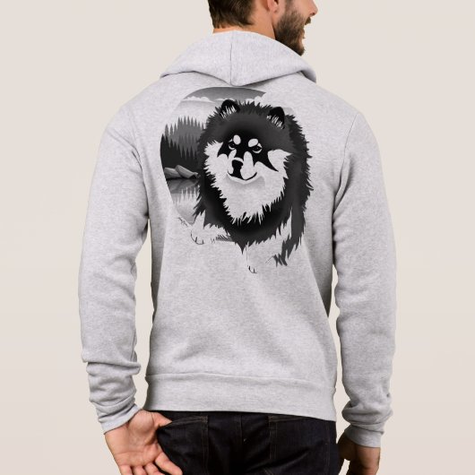 Pull À Capuche SUOMI - Lapphund finlandais zippé avant/arrière (Dos)