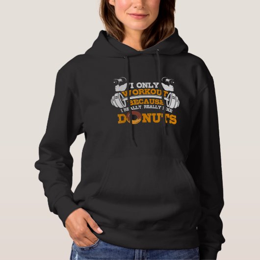 Pull À Capuche Super Gym Dit Donuts Lover Cadeau (Devant)