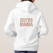 Pull À Capuche Super Mama Typographie Élégante (Dos)