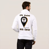 Pull À Capuche Sur le point avec Christ Biblique Mens Full-Zip (Dos entier)