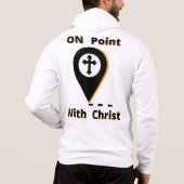 Pull À Capuche Sur le point avec Christ Biblique Mens Full-Zip (Dos)