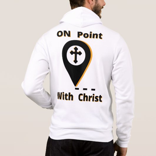 Pull À Capuche Sur le point avec Christ Biblique Mens Full-Zip (Dos)