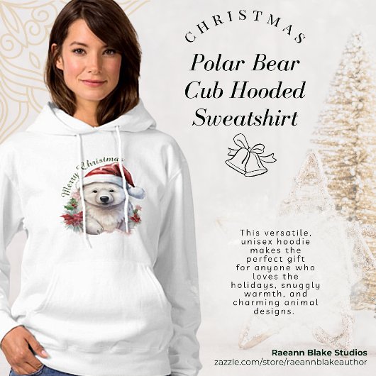 Pull À Capuche Sweat-shirt à capuche avec ourson polaire de Noël