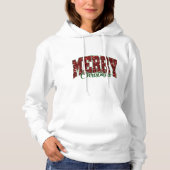 Pull À Capuche Sweat-shirt à capuche brillant "Joyeux Noël" (Devant)