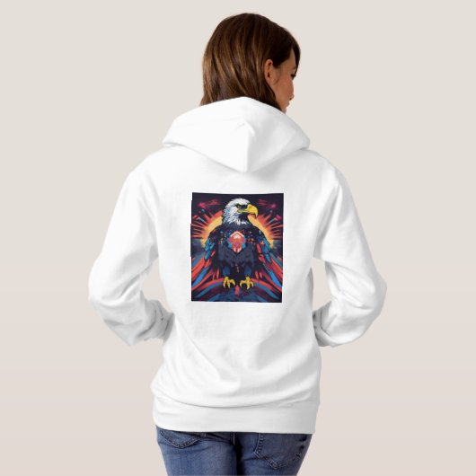 Pull À Capuche "Sweat - shirt à capuche d'aigle" (Dos entier)