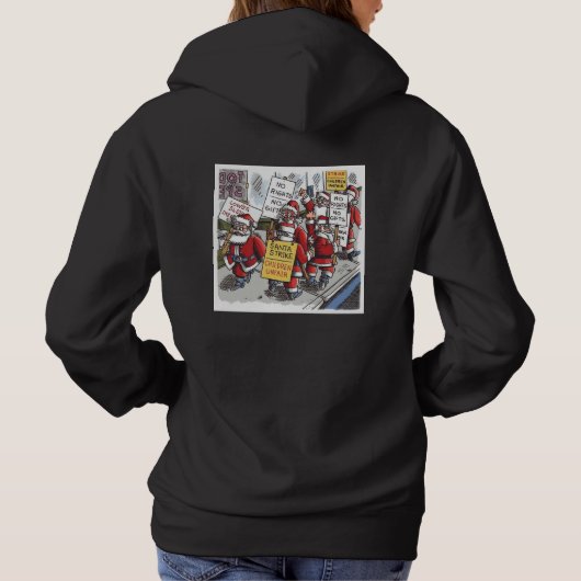 Pull À Capuche Sweat-shirt à capuche noir pour femmes Santa Strik (Dos)