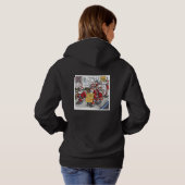 Pull À Capuche Sweat-shirt à capuche noir pour femmes Santa Strik (Dos entier)