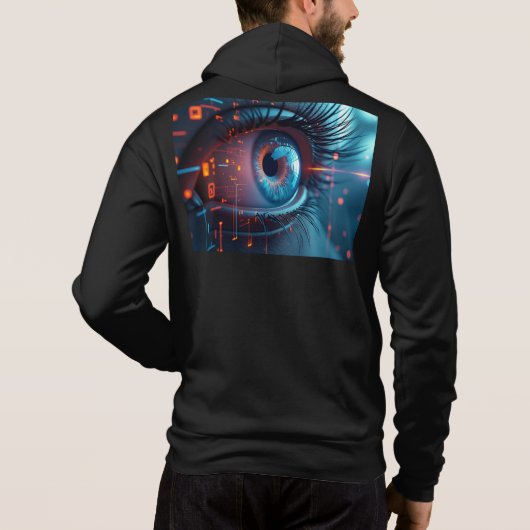 Pull À Capuche Sweat-shirt à capuche noir Quantum Eye men Bella (Dos)