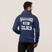 Pull À Capuche Sweat-shirt à fermeture éclair 827 Collegiate (Dos entier)