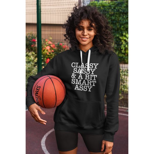 Pull À Capuche Sweat-shirt classique noir pour femme