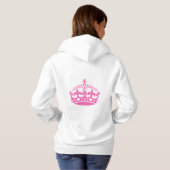 Pull À Capuche Sweat-shirt Keep calm avec texte rose | Personnali (Dos entier)