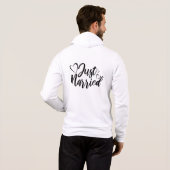 Pull À Capuche Sweat-shirt Vient de se Marier (Dos entier)