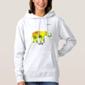 Pull À Capuche Sweatshirt à capuche avec éléphant jaune (Devant)