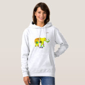 Pull À Capuche Sweatshirt à capuche avec éléphant jaune (Devant entier)