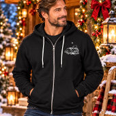 Pull À Capuche Sweatshirt à capuche de Noël Santa et Faon endormi