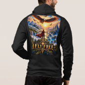 Pull À Capuche Sweatshirt à capuche I Fly Free Fantasy Eagle Zip- (Dos)