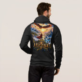 Pull À Capuche Sweatshirt à capuche I Fly Free Fantasy Eagle Zip- (Dos entier)
